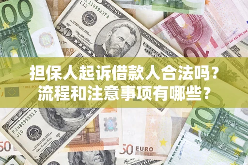 北京担保人起诉借款人合法吗？流程和注意事项有哪些？