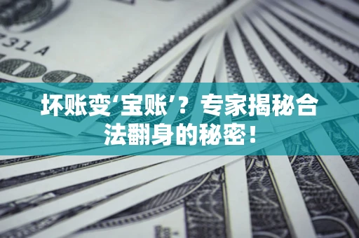 北京坏账变‘宝账’？专家揭秘合法翻身的秘密！