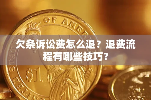北京欠条诉讼费怎么退？退费流程有哪些技巧？