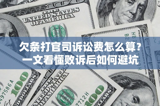 北京欠条打官司诉讼费怎么算？一文看懂败诉后如何避坑